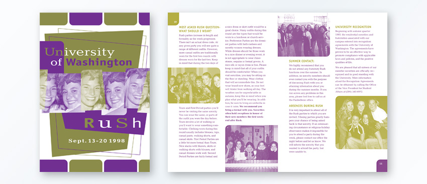 University of Washington Rush Brochure